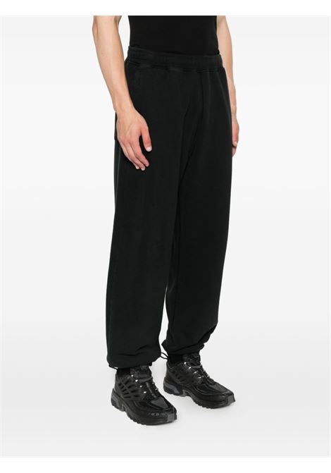pantalone brushed organic cotton fleece uomo nero STONE ISLAND | K2S15 6200004 S0A20V0029